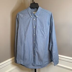 Old Navy blue and white button-down dress shirt size large